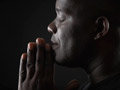 A man praying.