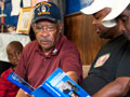 Lawrence McRae chatting in a barbershop about prostate health Lawrence McRae chatting in a barbershop about prostate health