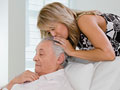 Daughter cares for father at home