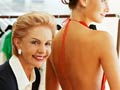 Fashion designer Carolina Herrera in her workshop