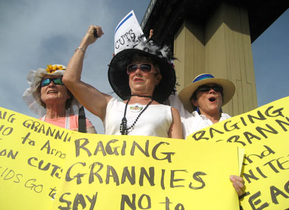 raging grannies picketing raging grannies picketing