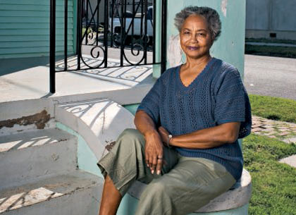 Retired contractor Shirley Thomas in the 7th Ward of New Orleans
