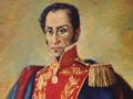 Reproducción de pintura del libertador Simón Bolívar.