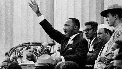 Martin Luther King, Jr Delivering His 