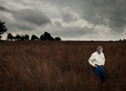 George W. Bush portrait on his ranch in Crawford, Texas; 10/23/2010 George W. Bush portrait on his ranch in Crawford, Texas; 10/23/2010