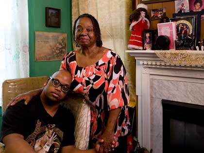 Margaret Harper with her son Kenya