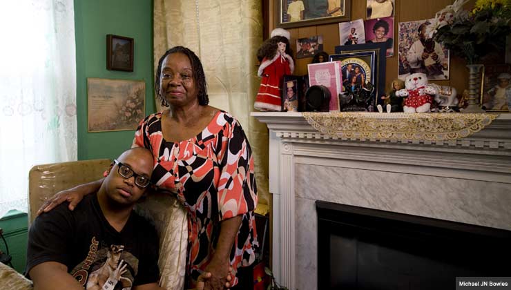 Margaret Harper with her son Kenya