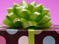 AARP Iowa State Office Giveaway Gift- a box with a green bow