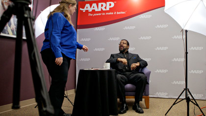 Filming of AARP Missouri YouTube series 