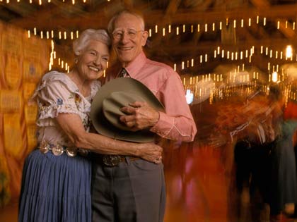 an older couple enjoy the evening cowboy dancing in Texas an older couple enjoy the evening cowboy dancing in Texas