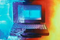 half frozen laptop