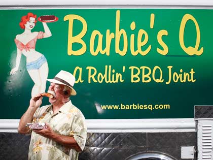 man eating barbeque man eating barbeque