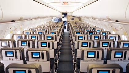 Avión fotografiado desde su interior