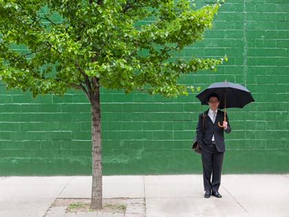 man with umbrella man with umbrella