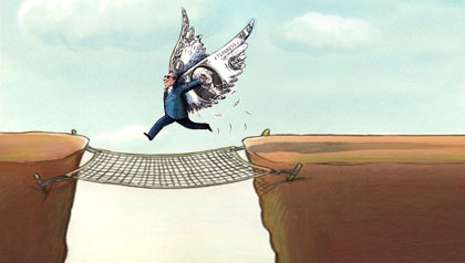 jumping the gap illustration jumping the gap illustration