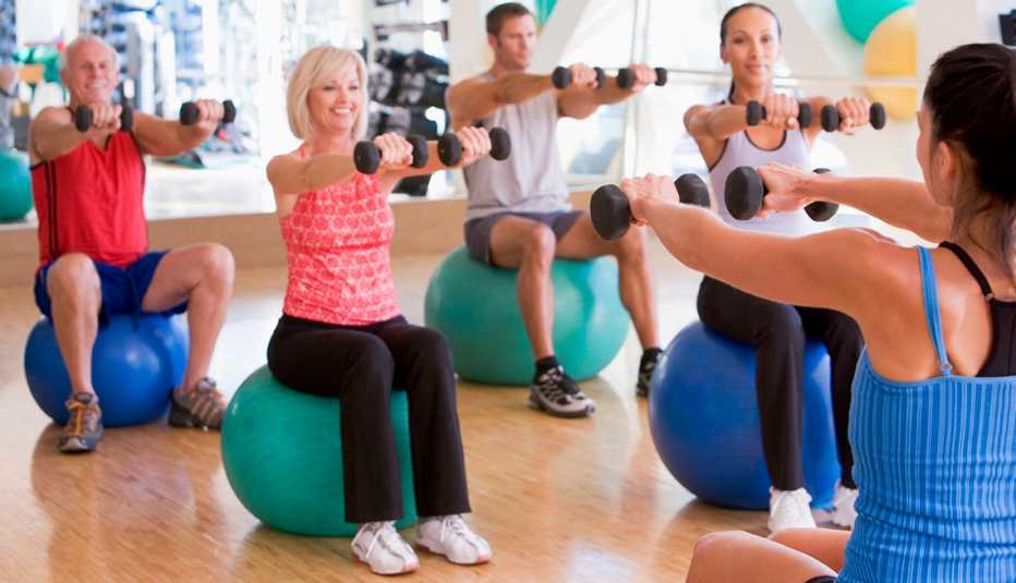 Exercise class, mature adults, Driving Resource Center