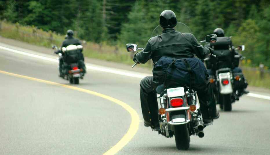 People driving motorcycles, road, Driving Resource Center
