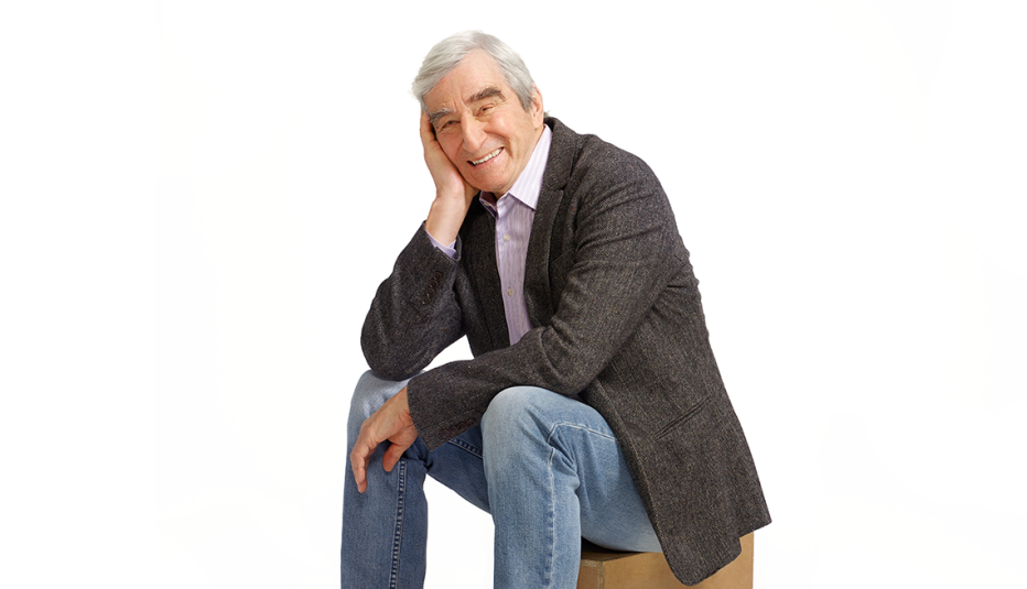 sam waterston sitting with head against right hand