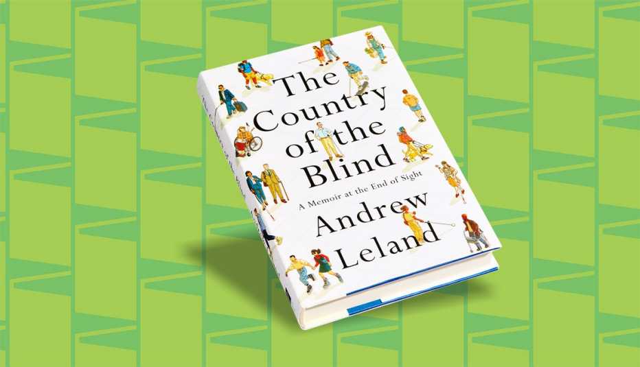 book cover with words the country of the blind, andrew leland