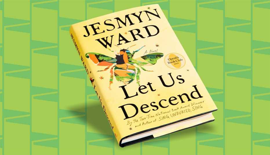 book cover with words jesmyn ward, let us descend