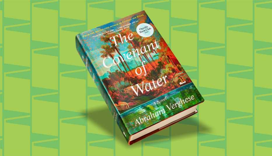 book cover with words the covenant of water, abraham verghese