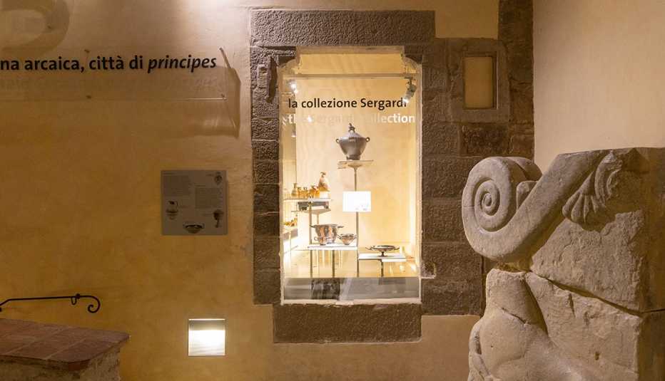 treasures of the museum of the etruscan academy on display
