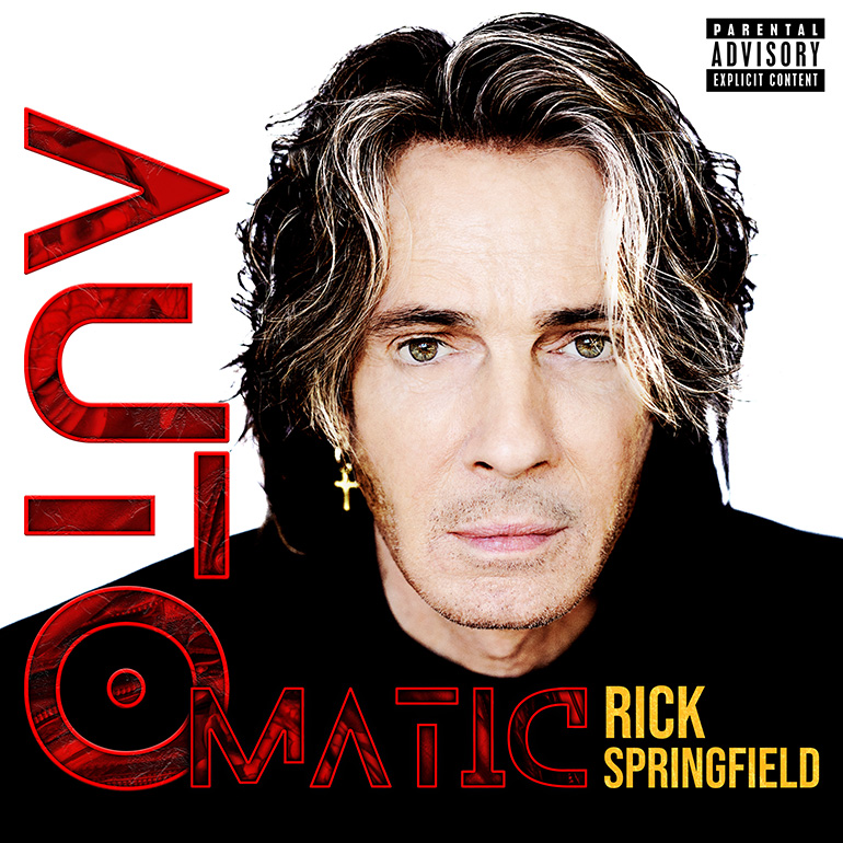 rick springfield with words parental advisory explicit content, automatic, rick springfield