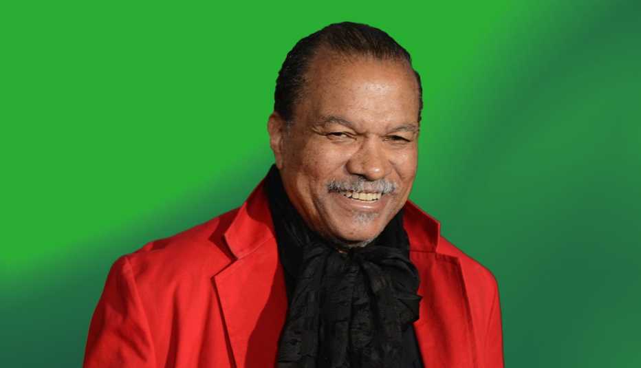 billy dee williams against green ombre background