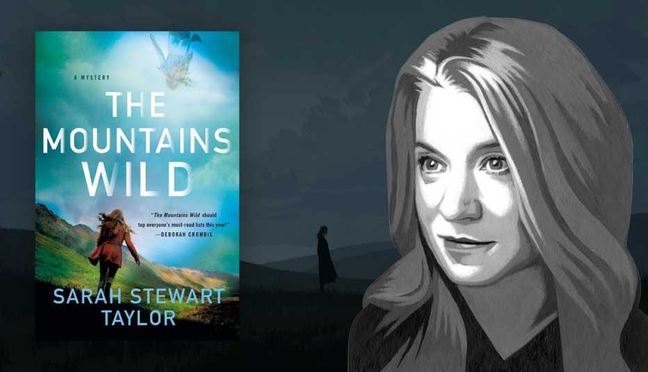 The Mountains Wild book cover and sketch of author Sarah Stewart Taylor