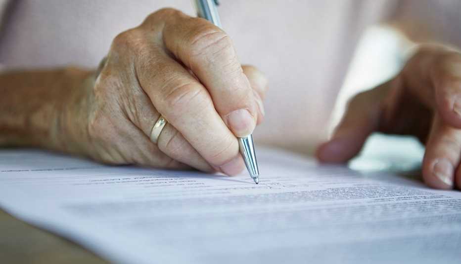 person signing a living will