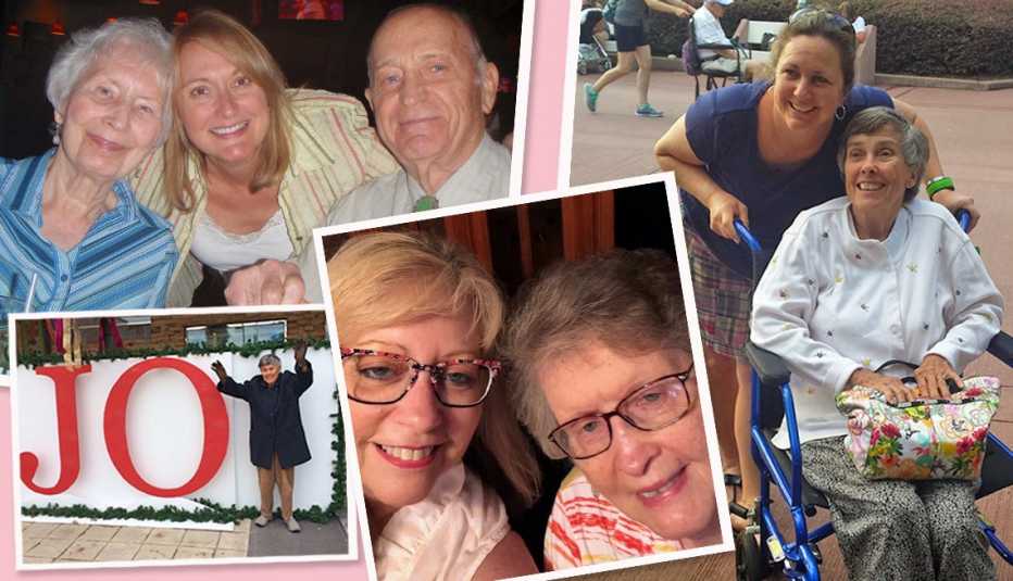 collage of families with caregiving stories