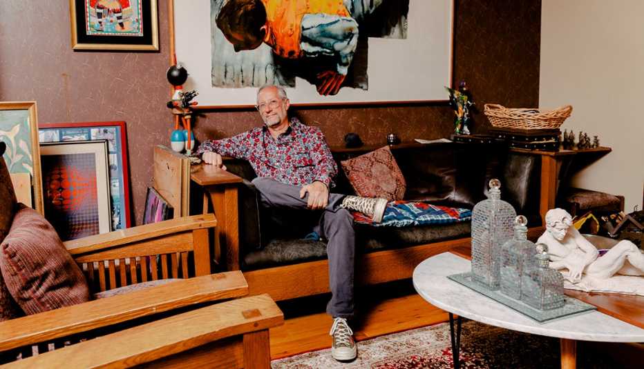 David Fink (62) photographed in his home in Chicago, Illinois on Sept. 23, 2022.