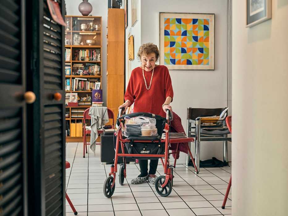 GLWD client Barbara, 91, in her apartment