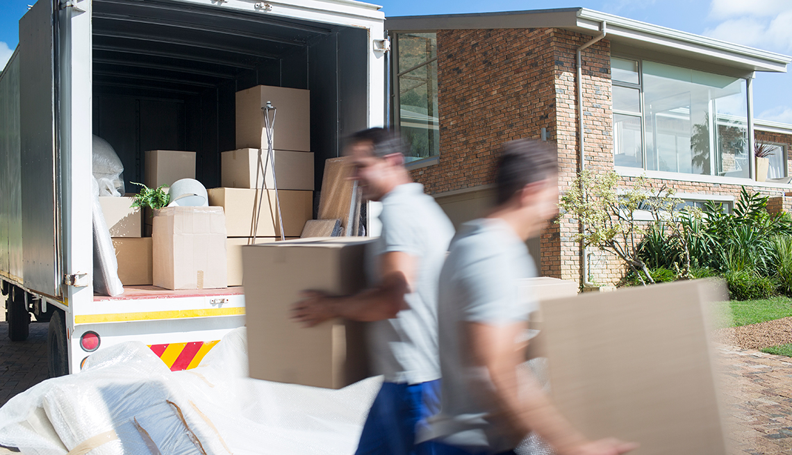 Movers Load Moving Truck, Moving Your Loved One, Family Caregiving Project