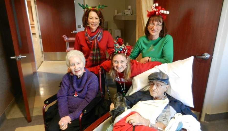 Caregiving expert Amy Goyer and her family at Christmas