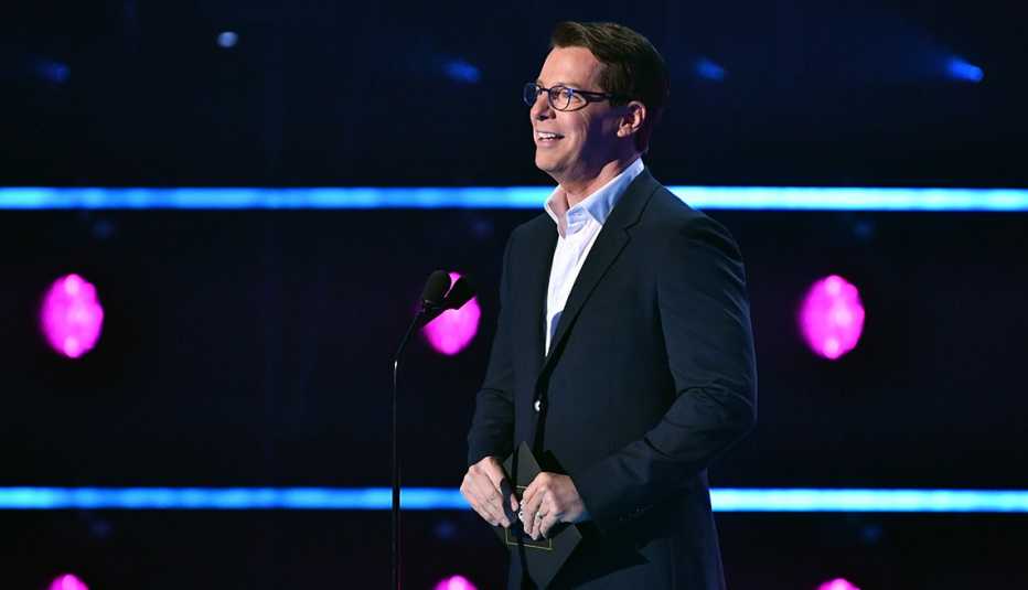 Sean Hayes on stage during the 2019 E! People's Choice Award