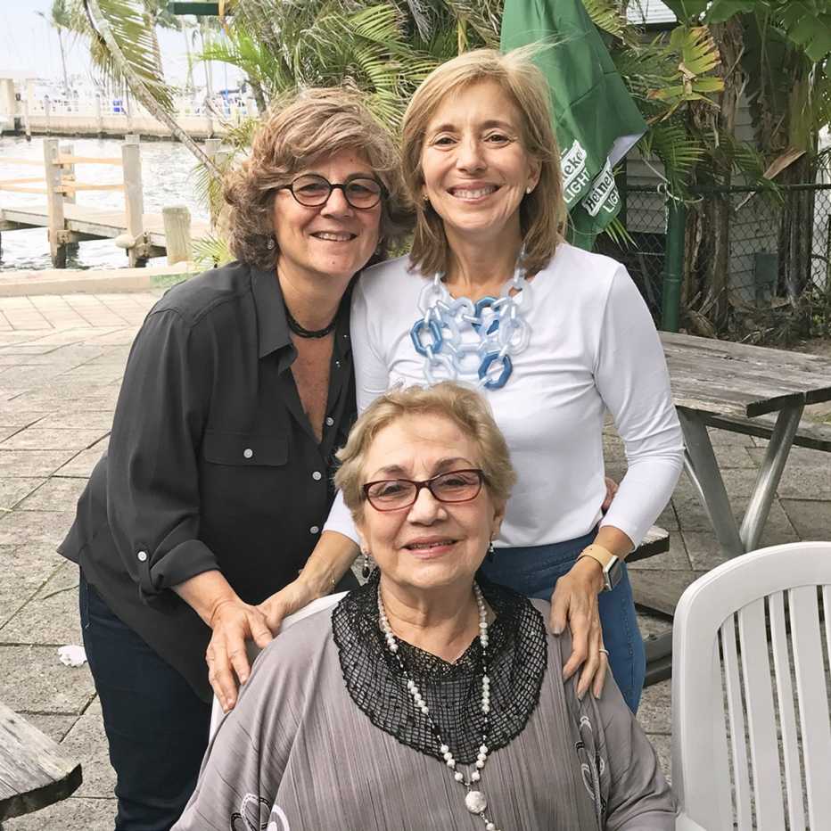 annette franqui and her mother ginny catinchi and sister debbie franqui