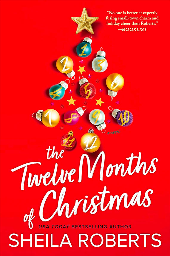 book cover for the twelve months of christmas by sheila roberts