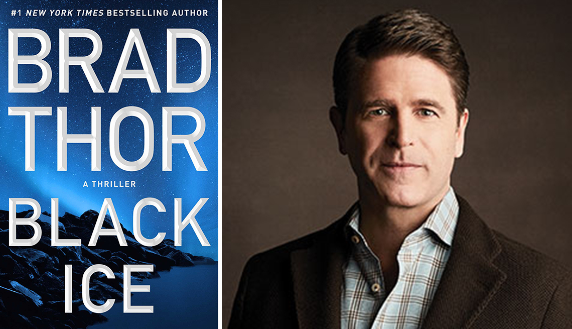 book cover of black ice by brad thor and the authors photo