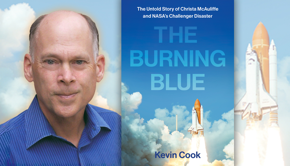 author kevin cook and his latest titled burning blue the untold story of christa mc auliffe and the nasa challenger disaster