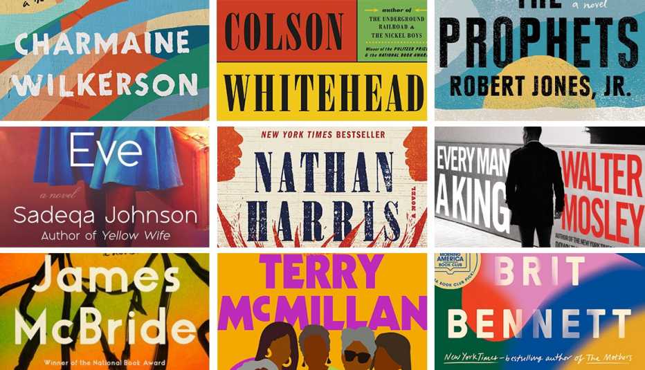 book cover excerpts from nine black authors charmaine wilkerson colson  whitehead robert jones junior sadeqa johnson nathan harris walter mosley james mcbride terry mcmillan and brit bennett