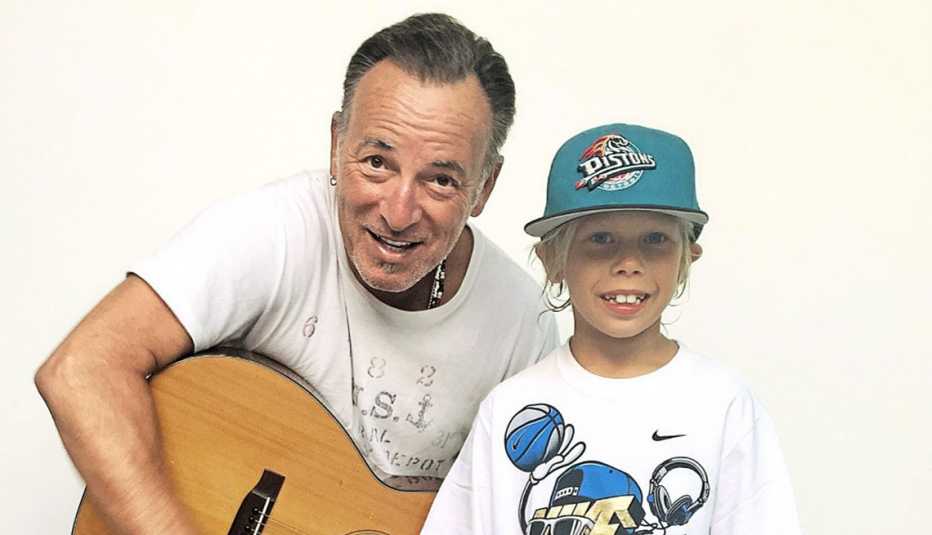 bruce springsteen and his guitar with a young jude wenner 