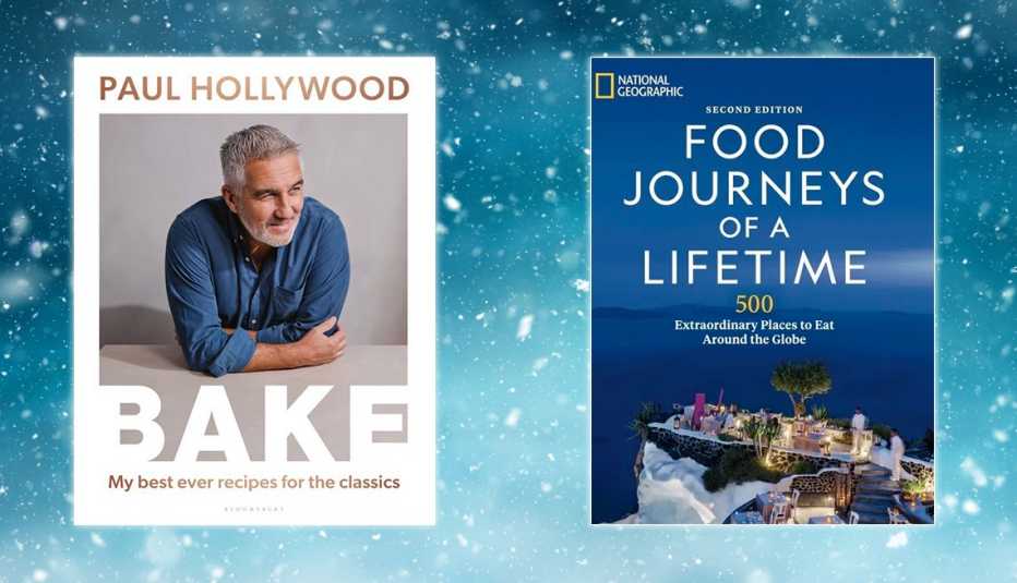 book covers left bake then food journeys of a lifetime