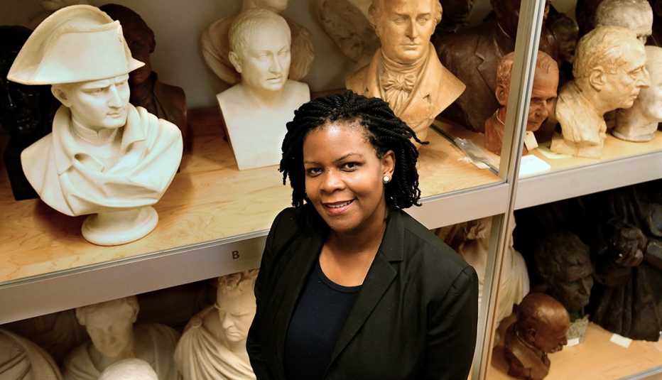 Annette Gordon-Reed, who wrote one of the key books on the relationship between Thomas Jefferson and his slave Sally Hemings, at the New York Historical Society in Manhattan, Sept. 9, 2008