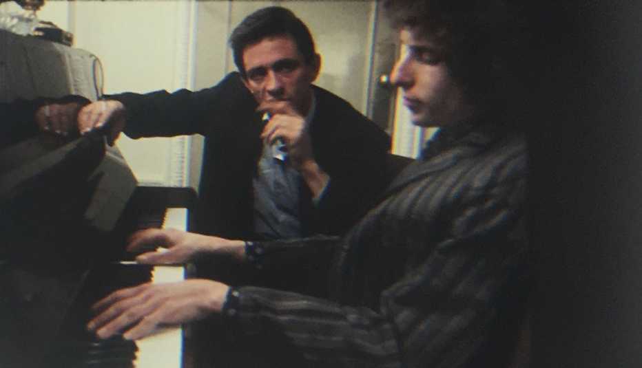 johnny cash and bob dylan in london nineteen sixty six
