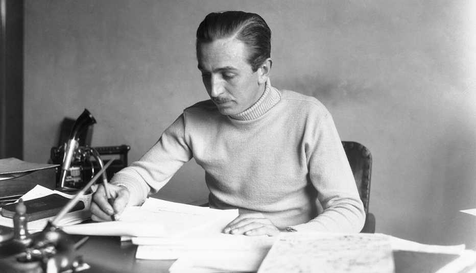 Walt Disney Writing At His Desk, Turtle Neck, Famous People Who Hit Bottom - and Turned it Around