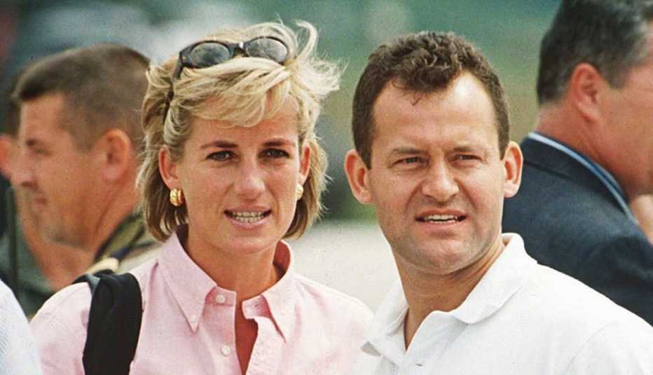 Princess Diana and her butler Paul Burrell, Bosnia, 1997.