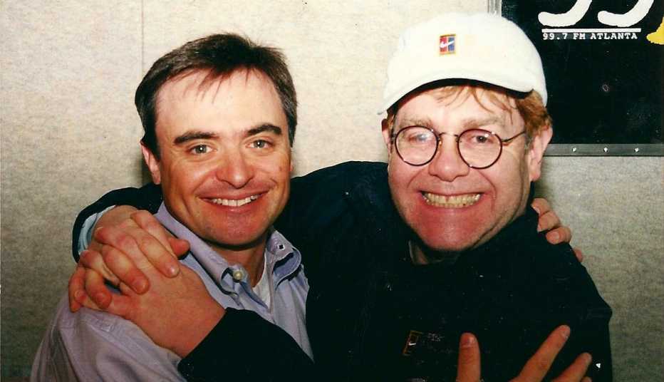Older photo of Jimmy Baron and Elton John