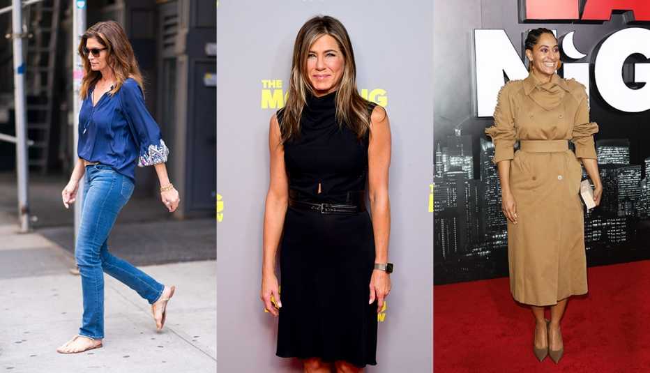 Images of Cindy Crawford Jennifer Aniston and Tracee Ellis Ross side by side