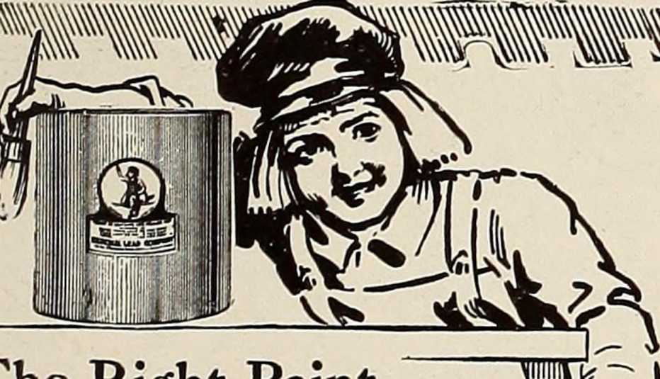 illustration of the dutch boy paint logo from an old advertisement